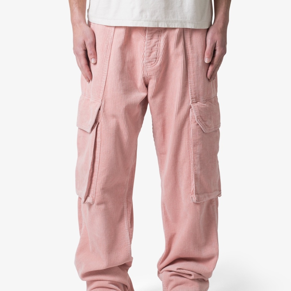mnml Ultra Baggy Corduroy Cargo Pants - Pink Size 29Pink / 29